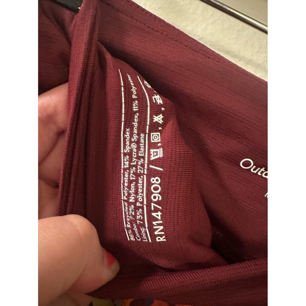 Outdoor Voices Floral Running Shorts in Burgundy and Orange floral - Picture 3 of 5